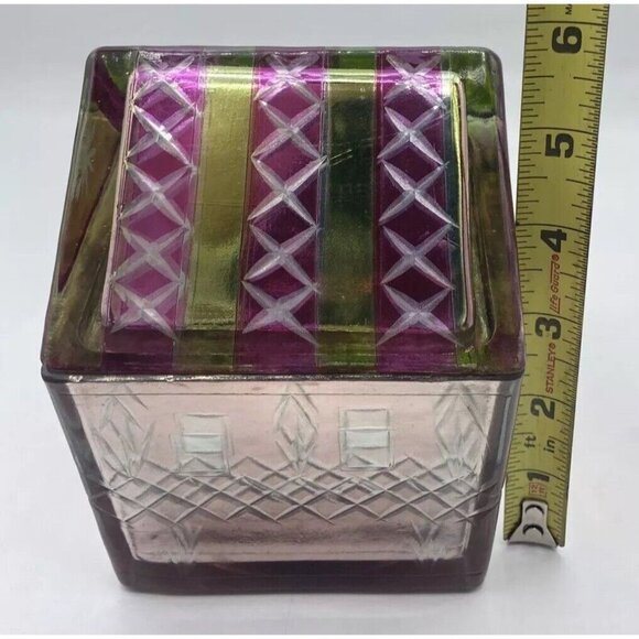 Anthropologie Snowflake House Evergreen & Embers Fragranced Cut Glass Candle - Picture 9 of 16